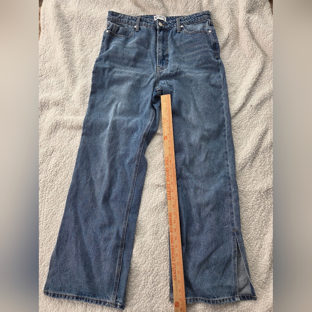 PTCL Jeans Blue Size 31 Wide Leg Boot Slits